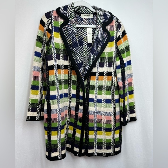 Anthropologie Shanley Plaid Wool Sweater Coat Size Small NEW - Picture 5 of 15